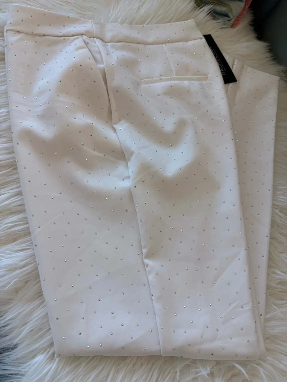 Rachel Zoe White  Pants with Stud Detail